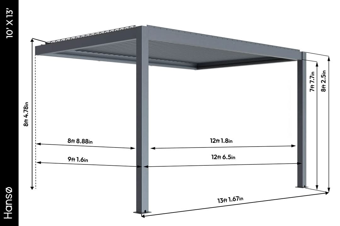 Hansø Aluminum Pergola Kit