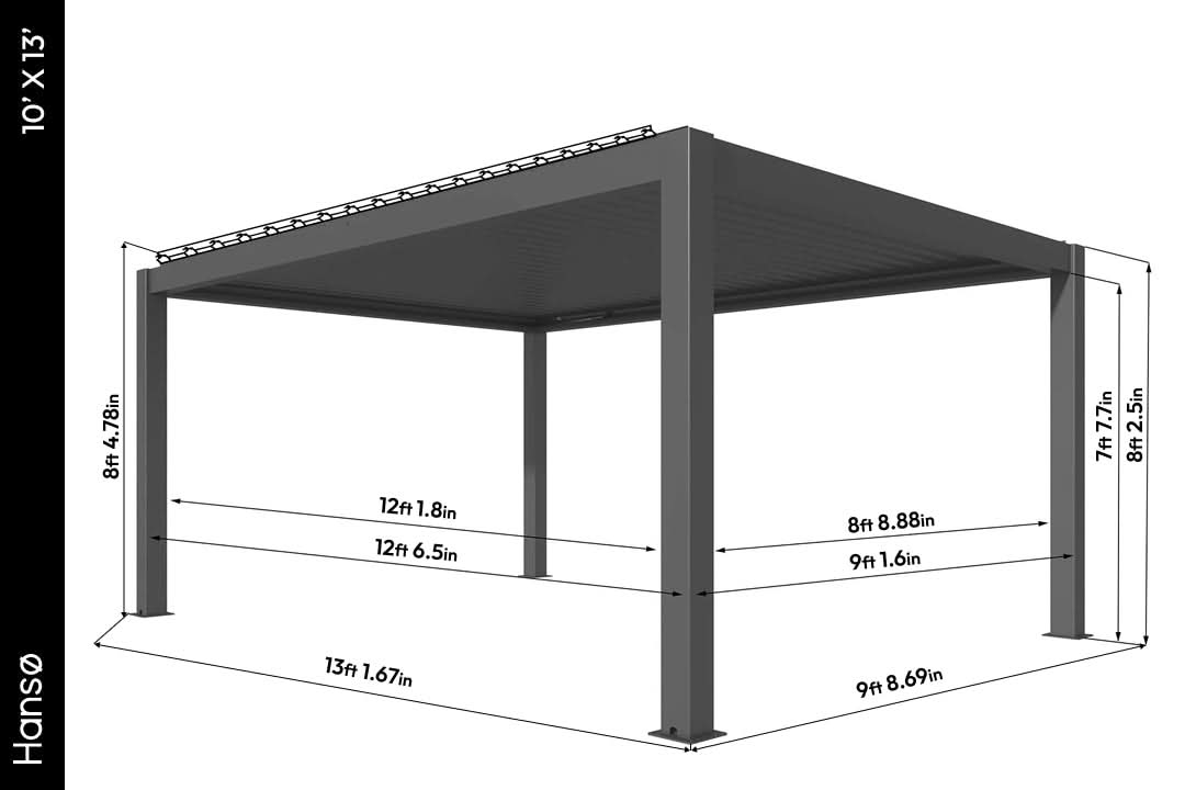 Hansø Aluminum Pergola Kit