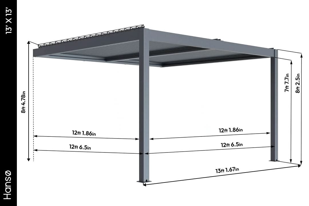 Hansø Aluminum Pergola Kit