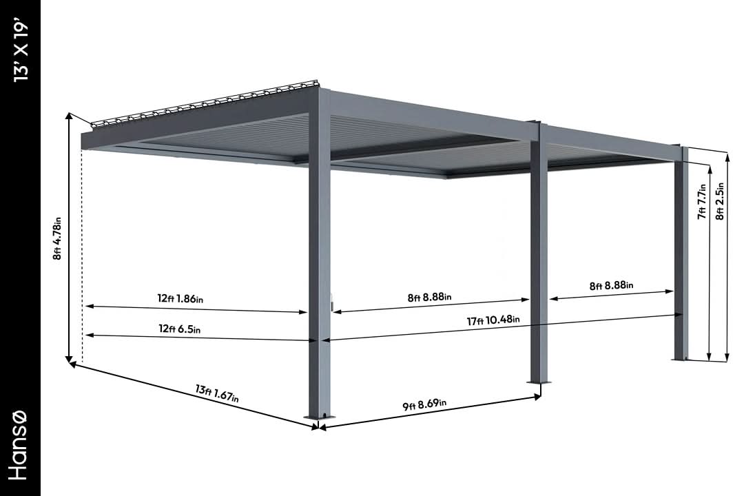 Hansø Aluminum Pergola Kit