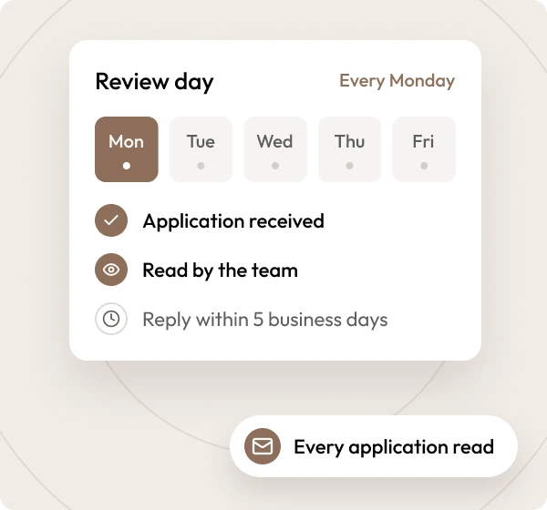 Application review calendar illustration