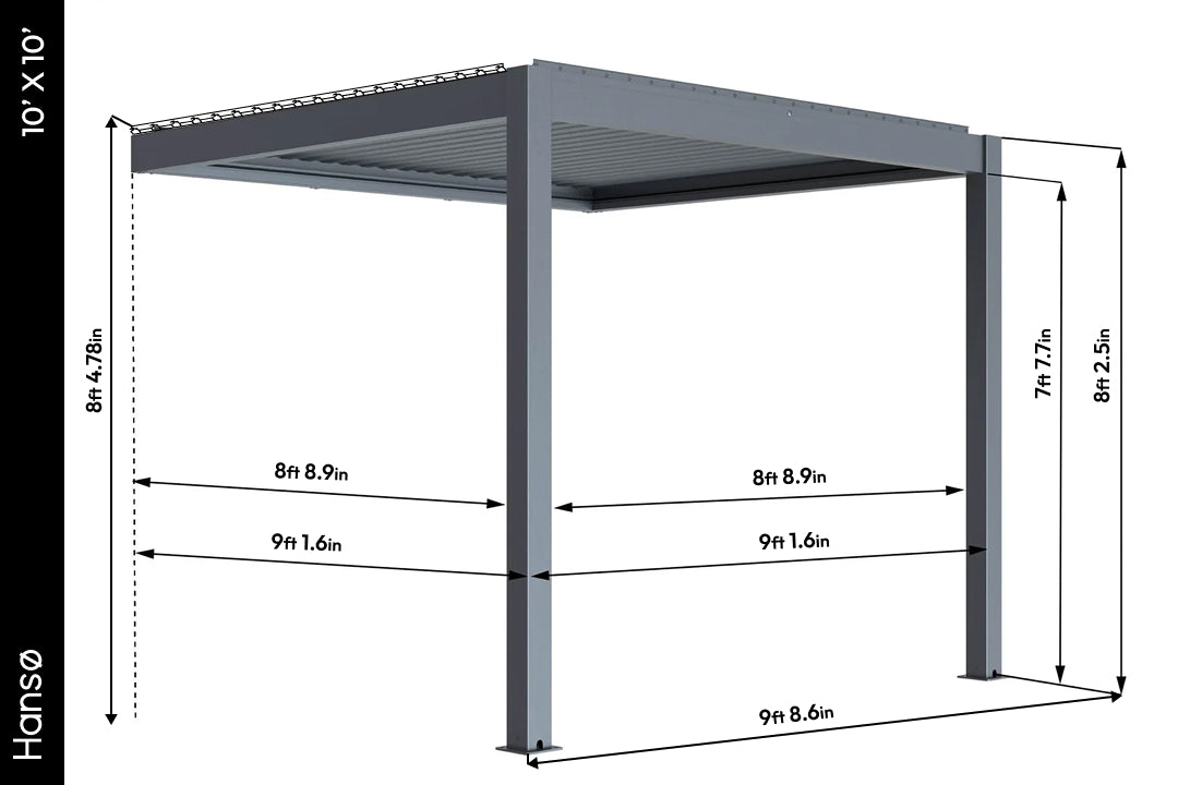 Hansø Aluminum Pergola Kit