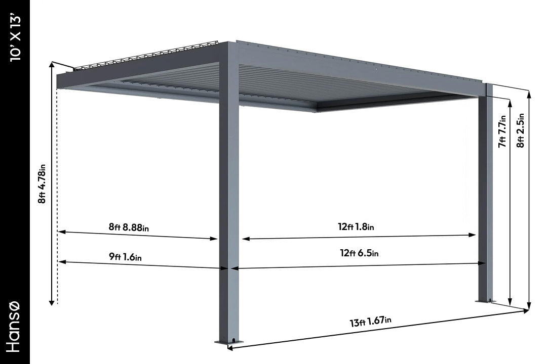 Hansø Aluminum Pergola Kit