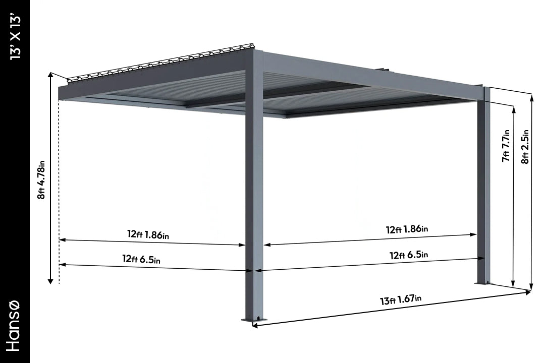 Hansø Aluminum Pergola Kit