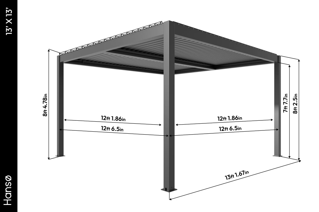 Hansø Aluminum Pergola Kit