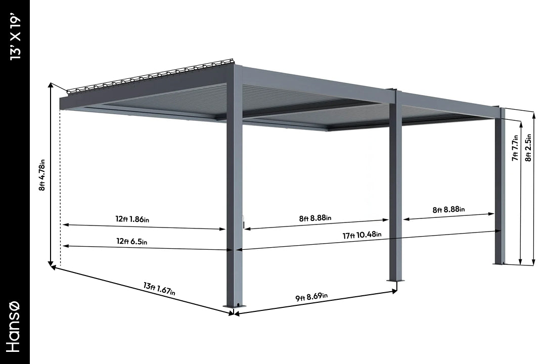 Hansø Aluminum Pergola Kit