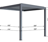 Hanso 10x10 aluminum pergola kit