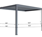 Hanso 10x13 aluminum pergola kit