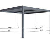 Hanso 13x13 aluminum pergola kit