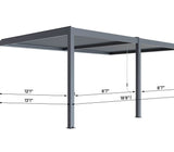 Hanso 13x19 aluminum pergola kit