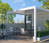 White aluminum pergola kit
