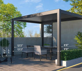 Black aluminum pergola kit