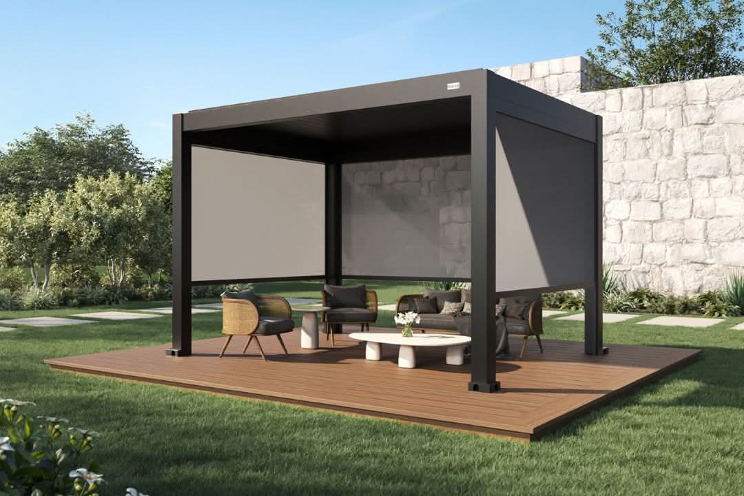 Hansø Apex Pergola Motorized Sun Shades