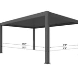 Hanso 10x13 aluminum pergola