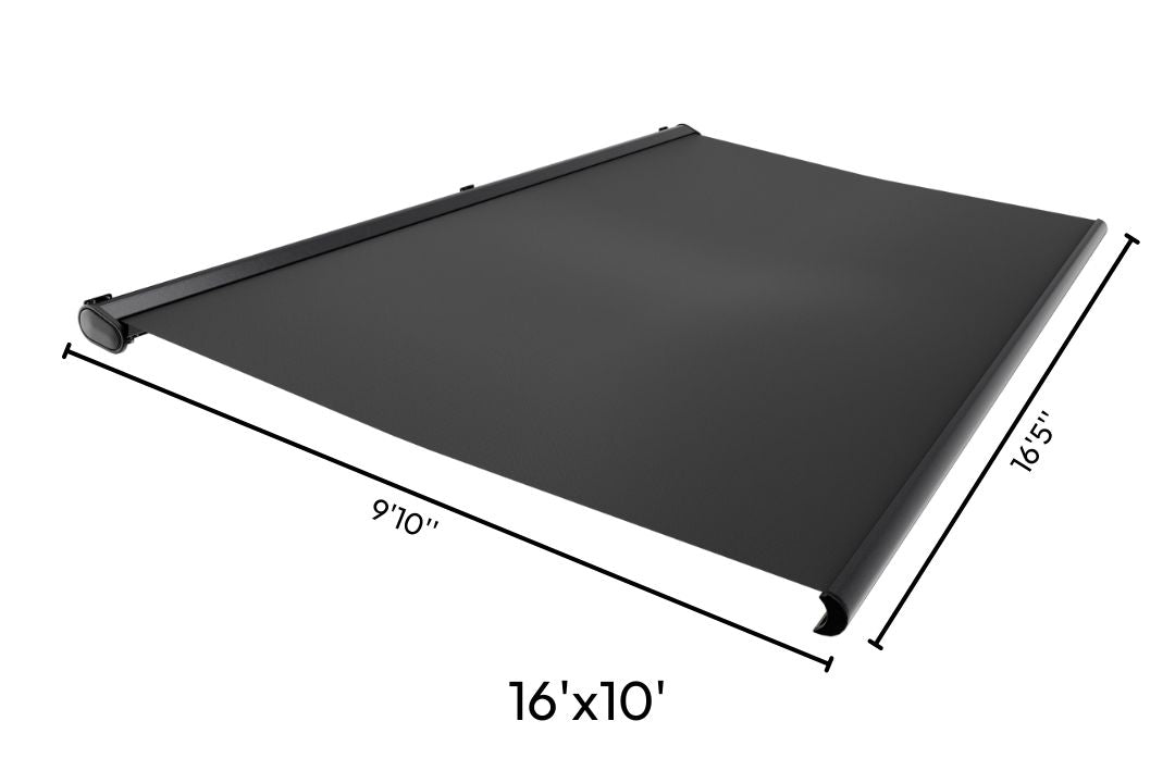Hansø 16x10 pergola retractable canopy fabric with width and depth measurements