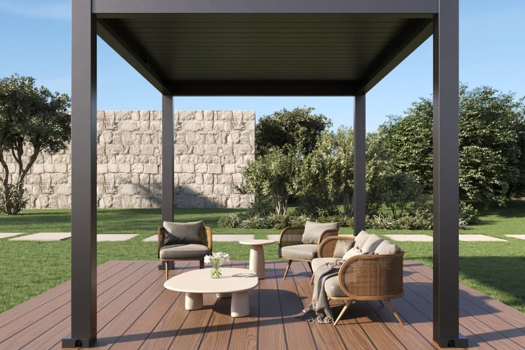 Hansø Apex Pergola Motorized Sun Shades