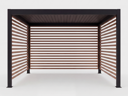 Aluminum slats with wood finish - Main PDP