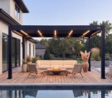 Hansø Apex Pergola - 10' x 16' - Matte Black - Freestanding