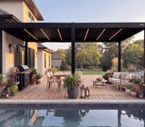 Hansø Apex Pergola - 10' x 26' - Matte Black - Freestanding