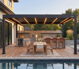 Hansø Apex Pergola - 12' x 19' - Dark Gray - Freestanding