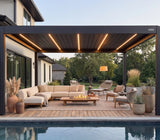 Hansø Apex Pergola - 13' x 16' - Dark Gray - Freestanding