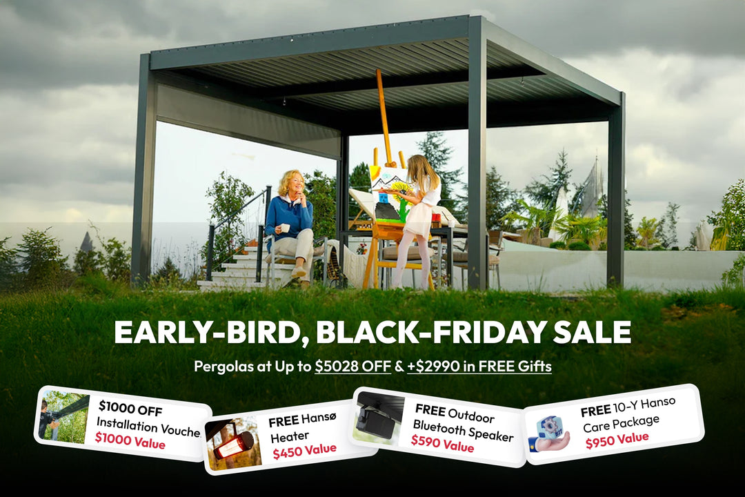 Early-Bird, Black-Friday Bundle: Hansø Pergola Kit (Early-May Delivery)