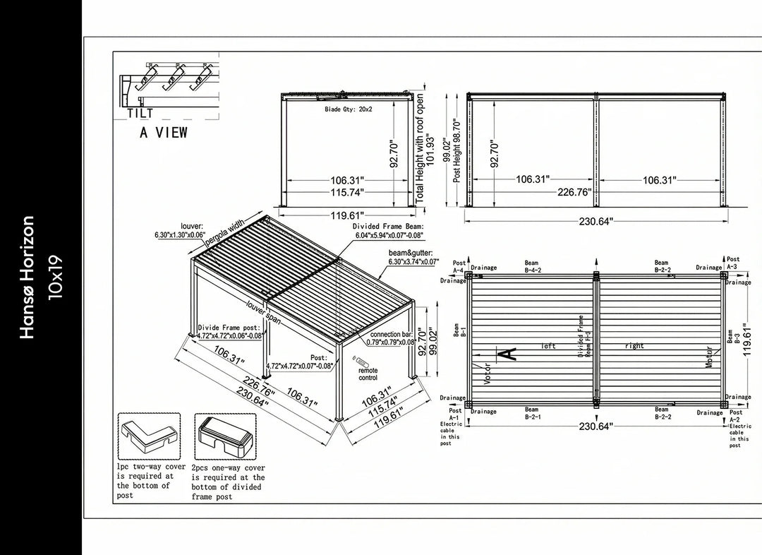 Hansø Horizon Smart Pergola