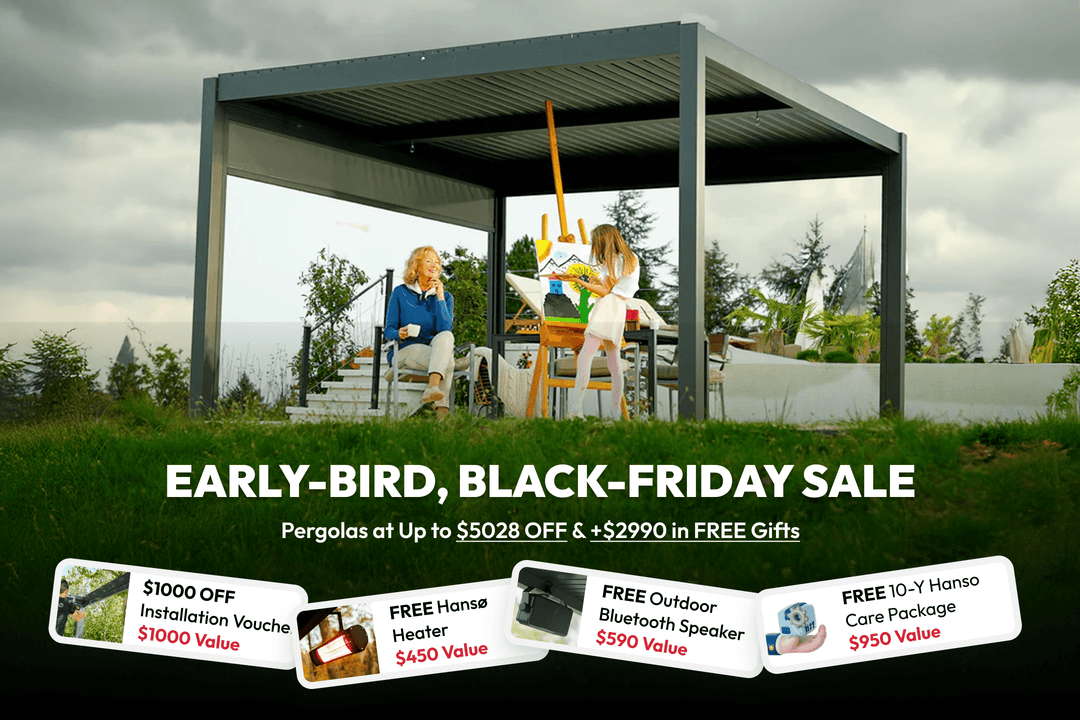 Early-Bird, Black-Friday Bundle: Hansø Pergola Kit (Early-May Delivery)