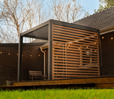 Aluminum Slats with Wood Grain Finish