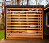Aluminum Slats with Wood Grain Finish