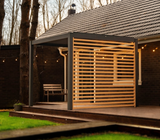 Aluminum Slats with Wood Grain Finish