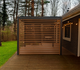 Aluminum Slats with Wood Grain Finish