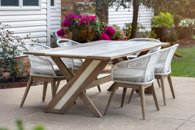 Premium Outdoors Table & 6-Chairs Set for Pergola
