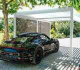 White aluminum pergola kit