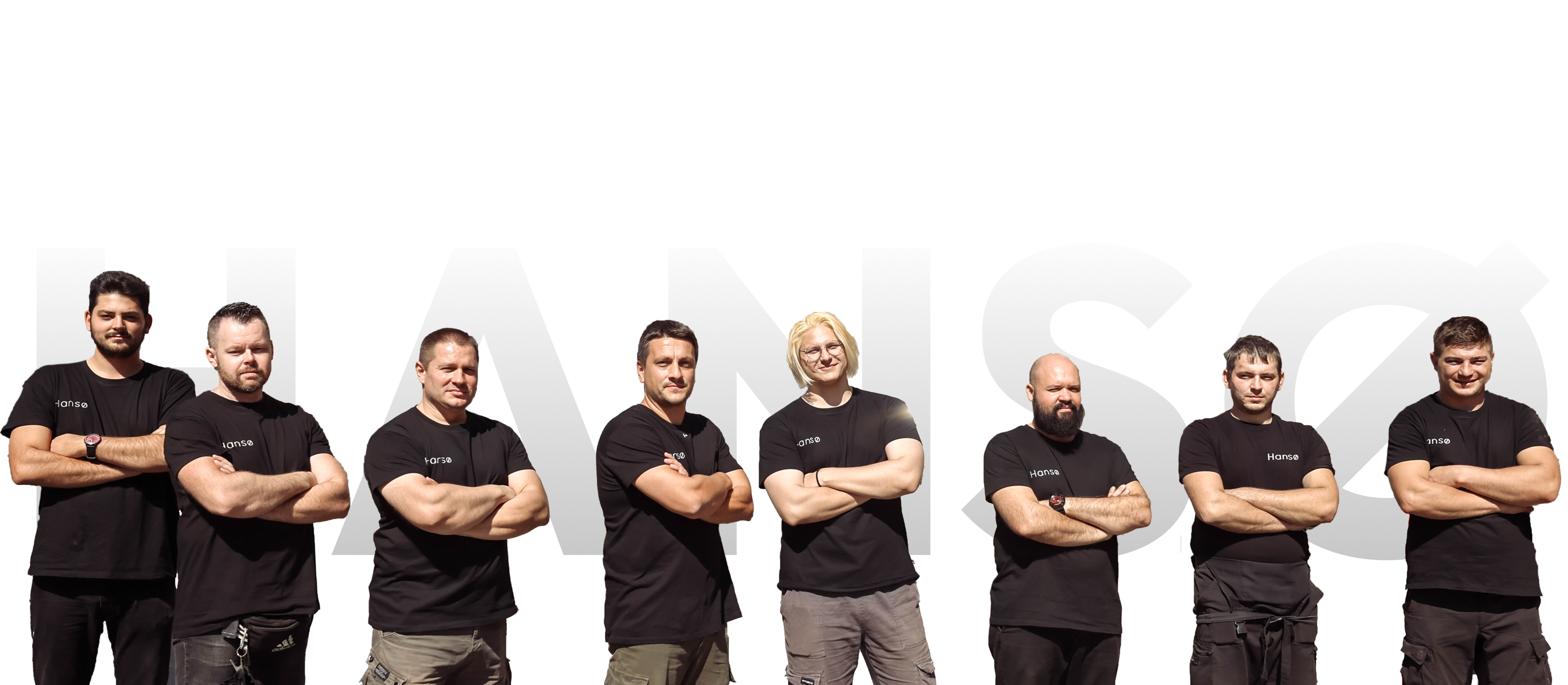 Hanso team members standing together