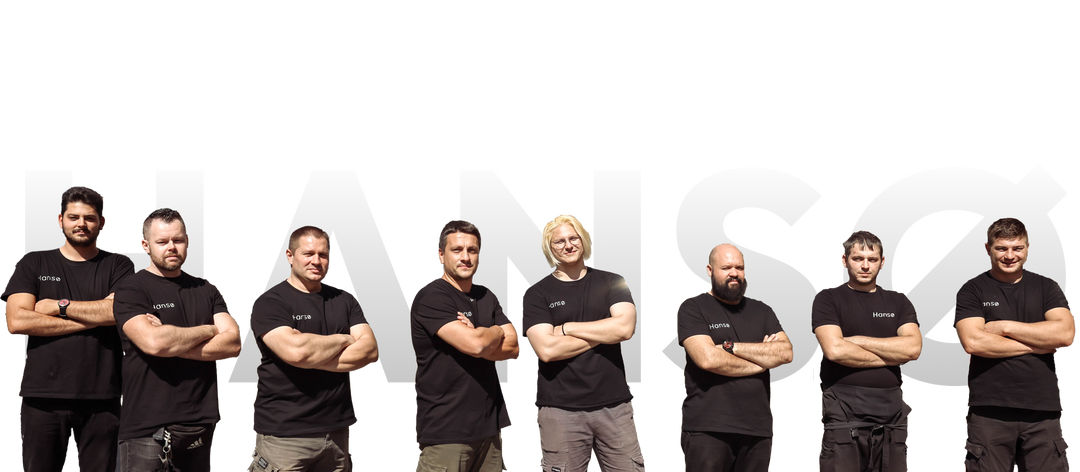 Hanso team members standing together