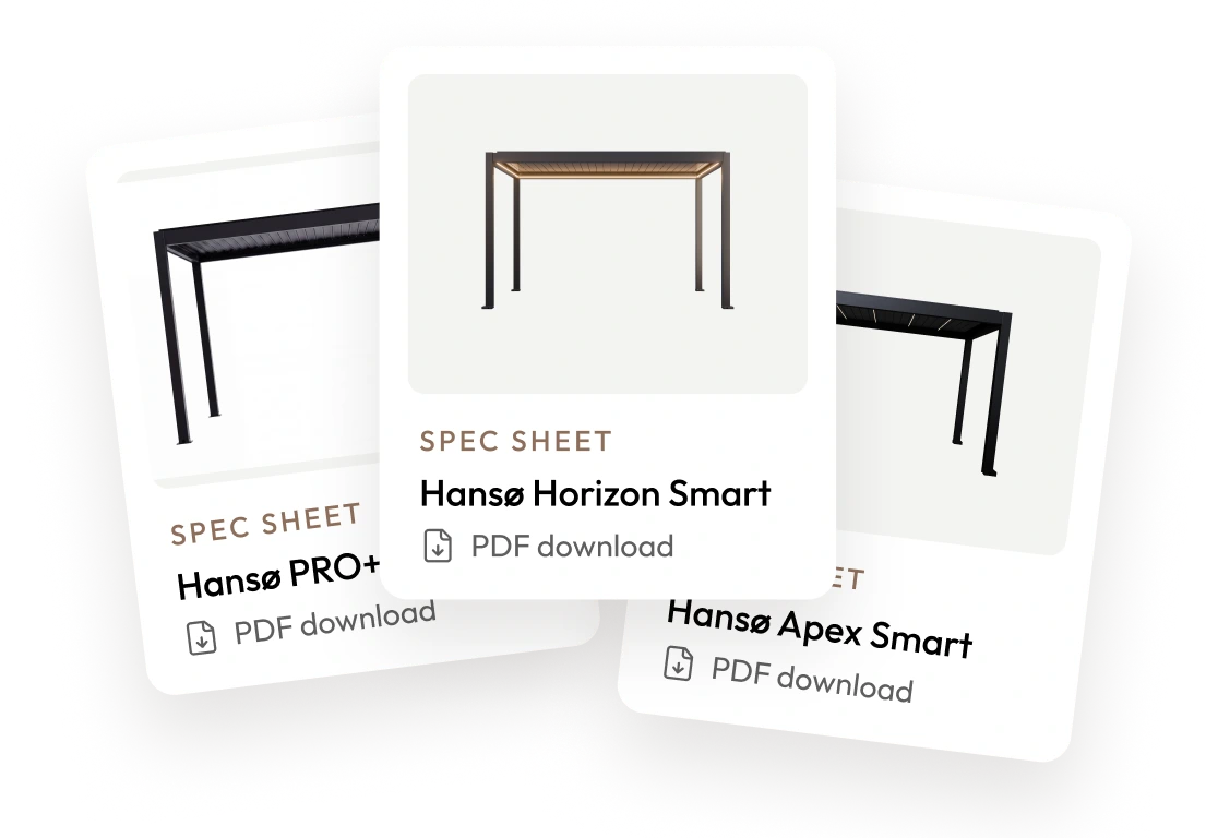 Hansø product specification sheets